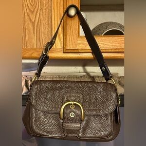Coach Brown Leather Adjustable Shoulder Strap Purse